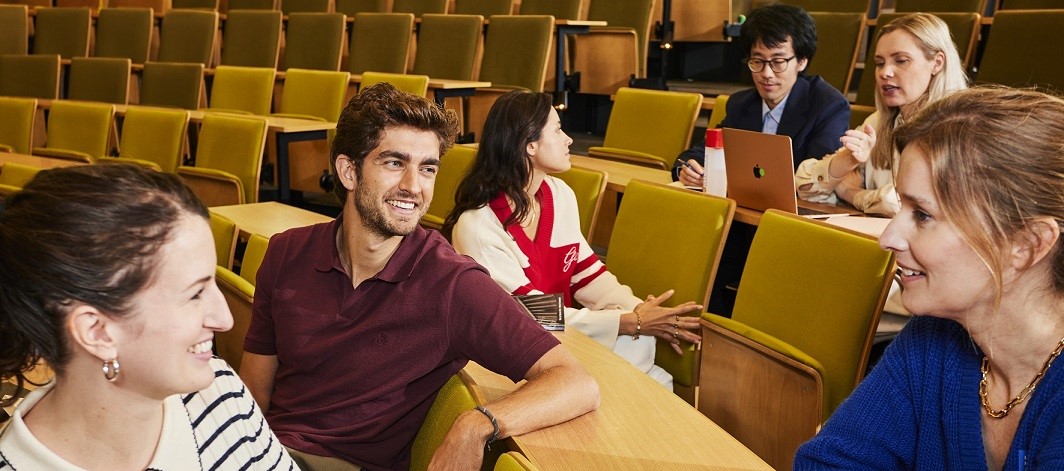 Master students in classroom